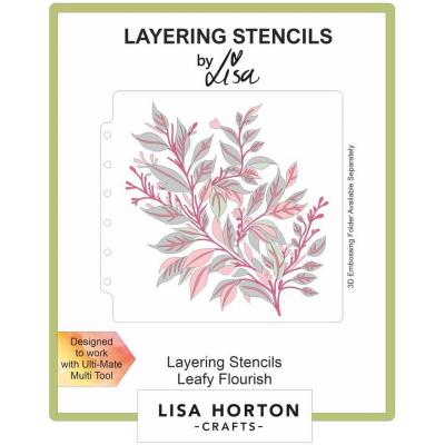 Lisa Horton Crafts Layering Stencils - Leafy Flourish